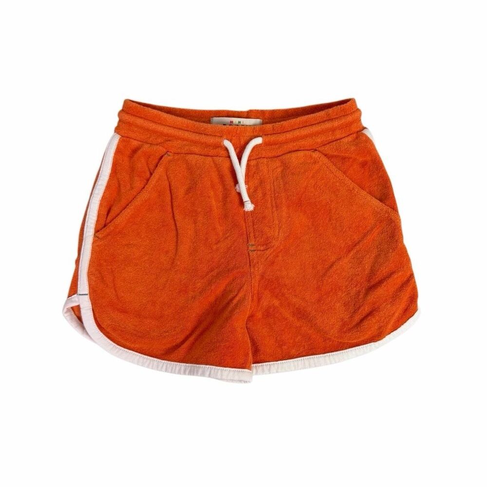 Mini Boden Orange Terry Shorts size 7 year
